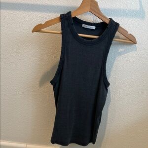 Zara Charcoal Sleeveless Tank Top